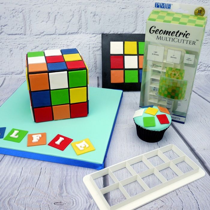 Multi Cortante Geometrico De Forma Cuadrada En Set 3 Tamaños