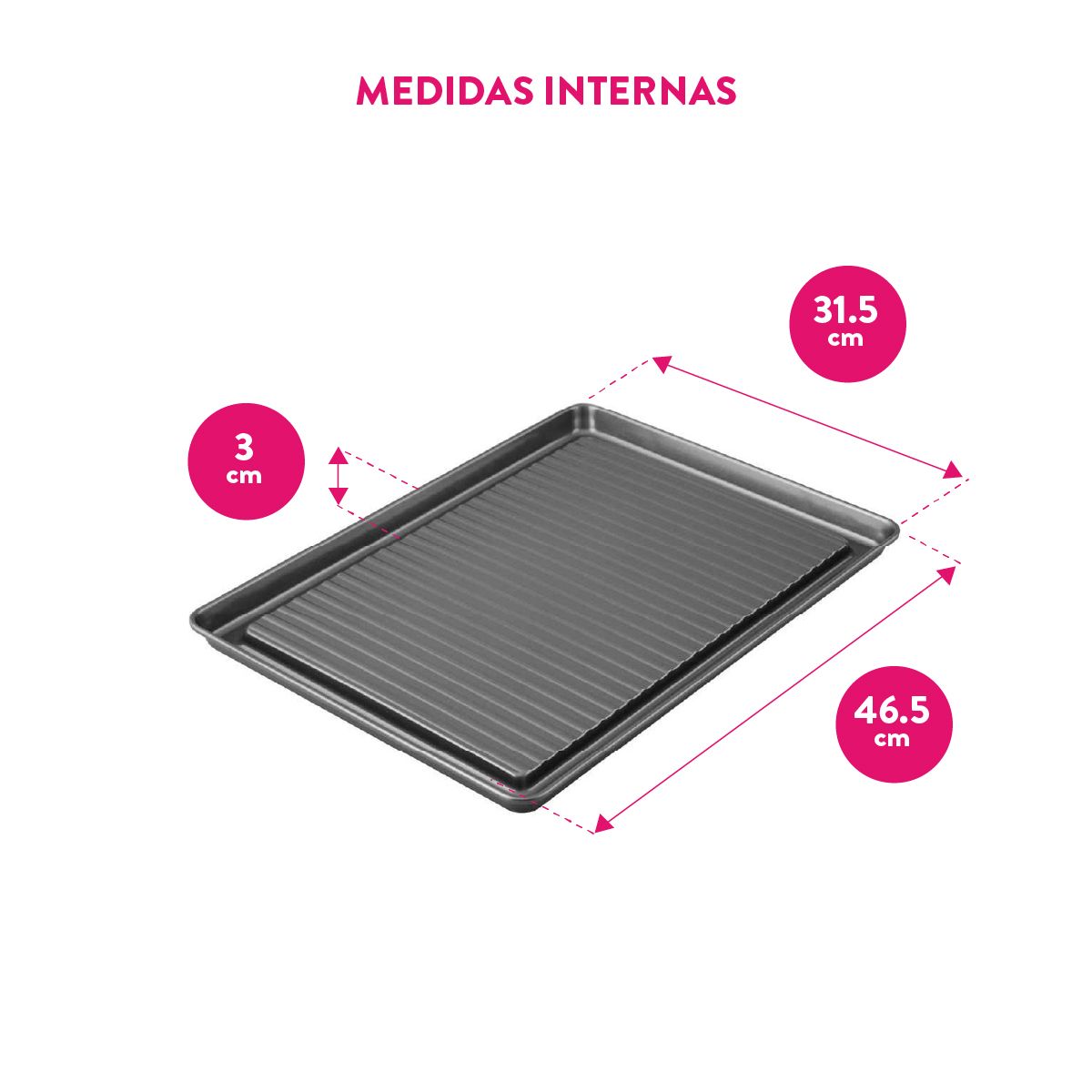 Mega Plancha Para Asar Al Horno 53 X 38 Cm - Bake It Better