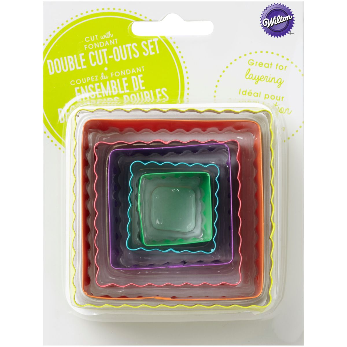 Set X 6 Cortantes  - Bordes Lizos Y Rizados - Cuadrados Multicolor