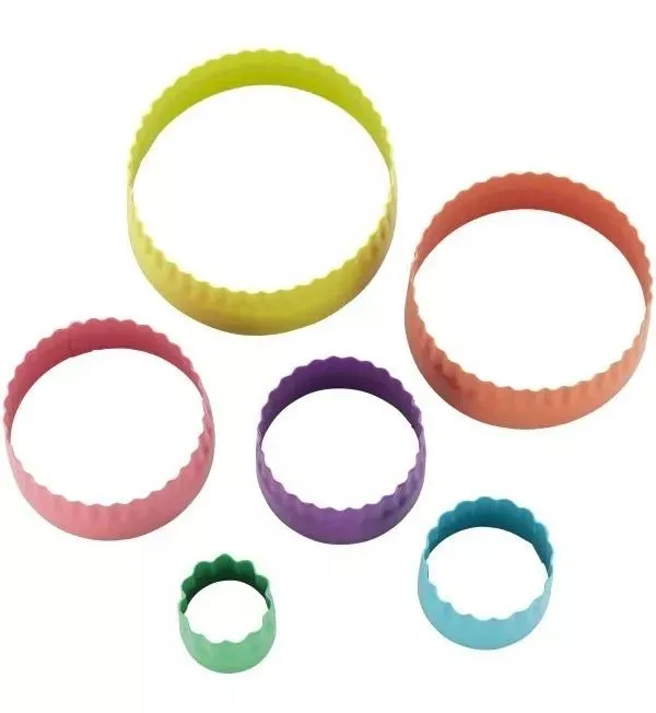 Set X 6 Cortantes - Bordes Lizos Y Rizados - Redondos