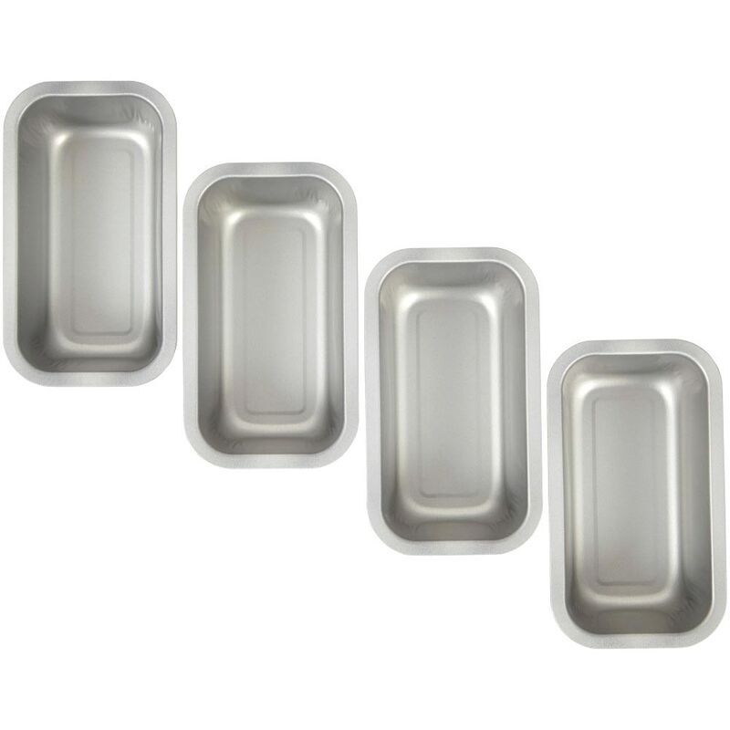 Molde Para Budín Chico De Acero Estañado 15 X 8 Cm - Set X 4 - Bake And Bring