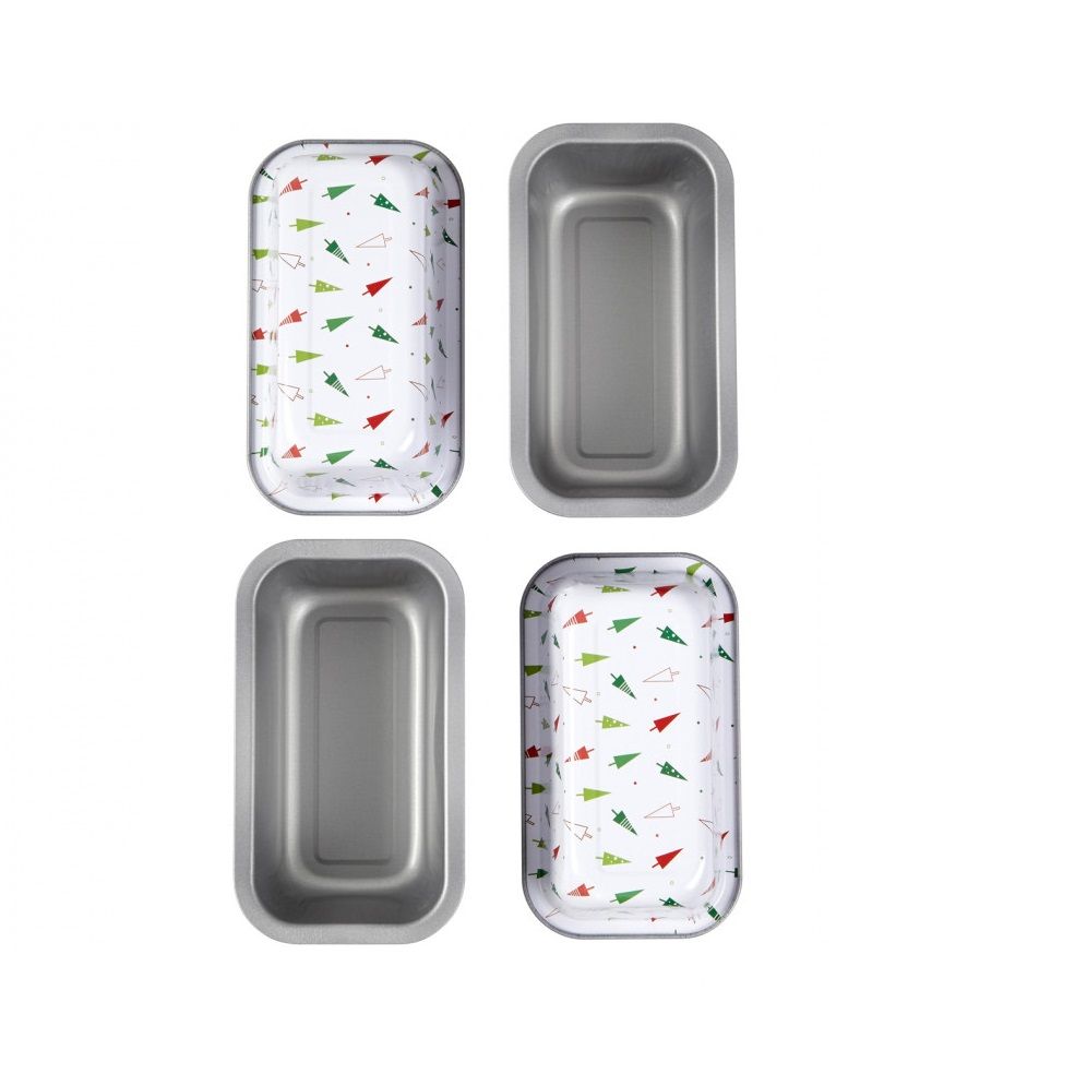 Molde Para Budín Chico De Acero Estañado 15 X 8 Cm - Set X 4 - Bake And Bring
